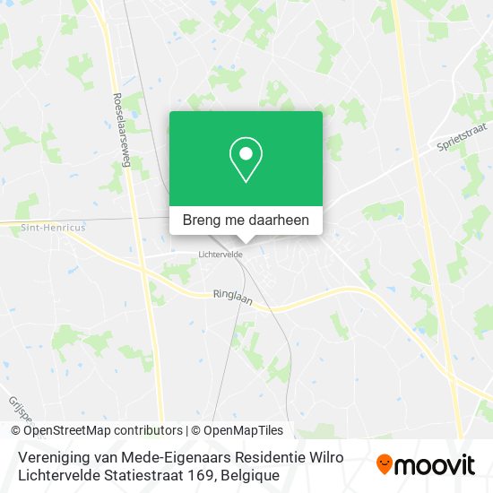 Vereniging van Mede-Eigenaars Residentie Wilro Lichtervelde Statiestraat 169 kaart