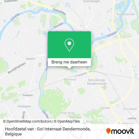 Hoofdzetel van : Go! Internaat Dendermonde kaart