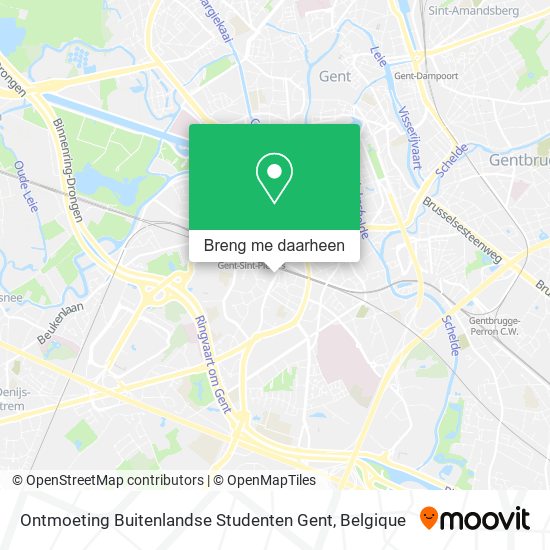 Ontmoeting Buitenlandse Studenten Gent kaart