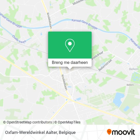 Oxfam-Wereldwinkel Aalter kaart