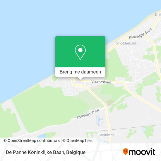 De Panne Koninklijke Baan kaart