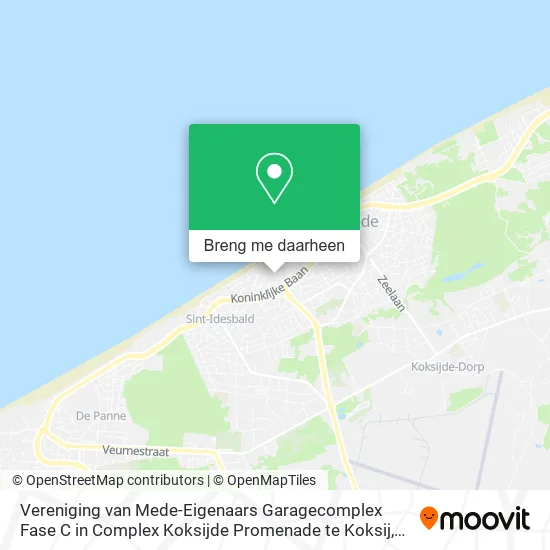 Vereniging van Mede-Eigenaars Garagecomplex Fase C in Complex Koksijde Promenade te Koksij kaart
