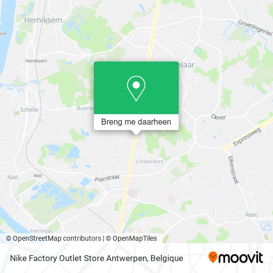 Nike Factory Outlet Store Antwerpen kaart