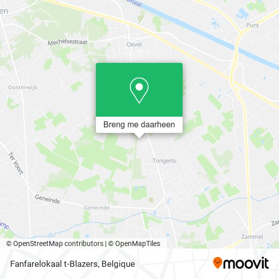 Fanfarelokaal t-Blazers kaart