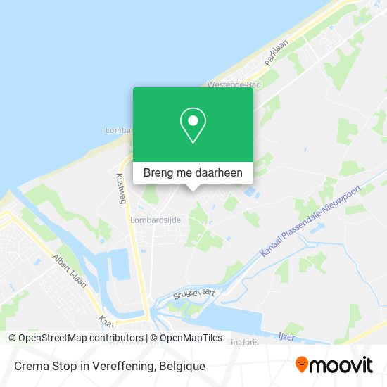 Crema Stop in Vereffening kaart