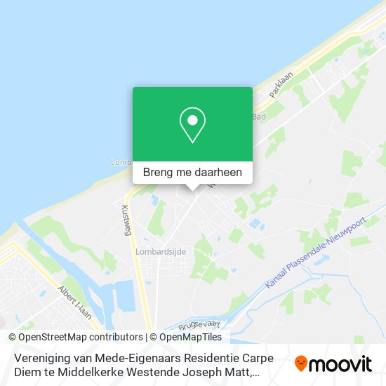 Vereniging van Mede-Eigenaars Residentie Carpe Diem te Middelkerke Westende Joseph Matt kaart