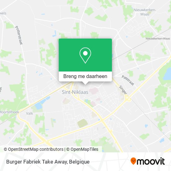 Burger Fabriek Take Away kaart