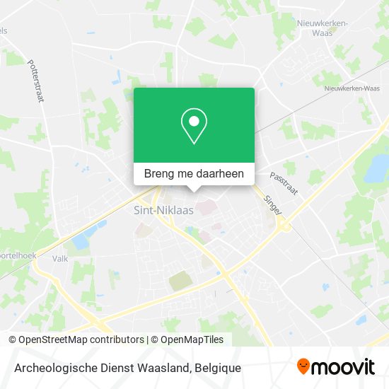 Archeologische Dienst Waasland kaart