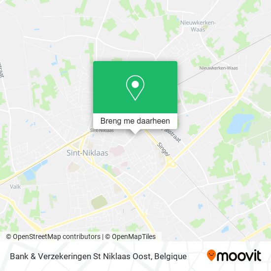 Bank & Verzekeringen St Niklaas Oost kaart