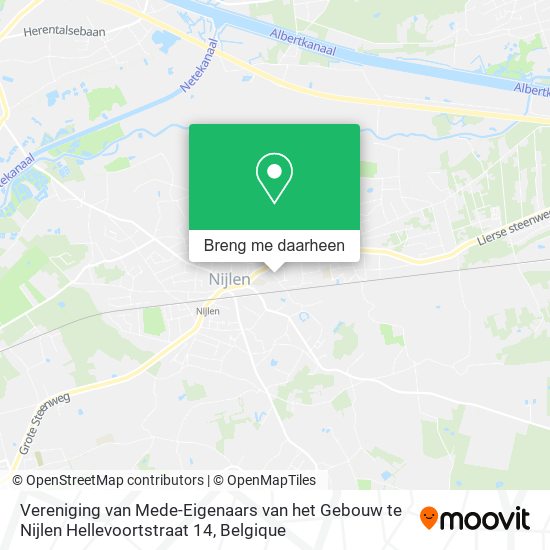 Vereniging van Mede-Eigenaars van het Gebouw te Nijlen Hellevoortstraat 14 kaart