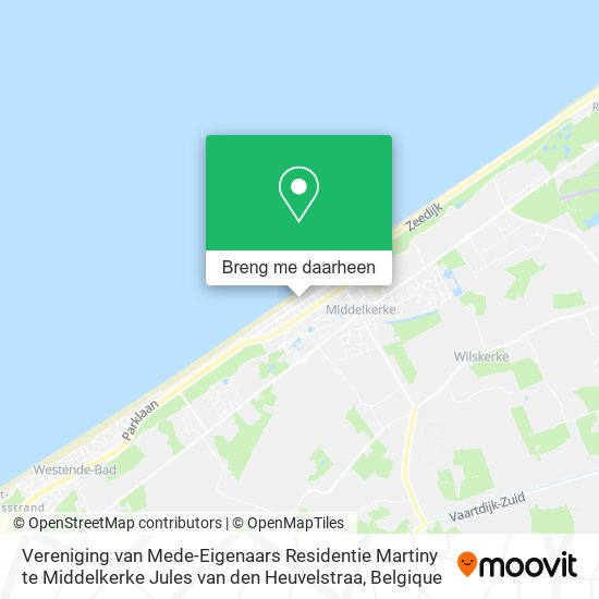 Vereniging van Mede-Eigenaars Residentie Martiny te Middelkerke Jules van den Heuvelstraa kaart