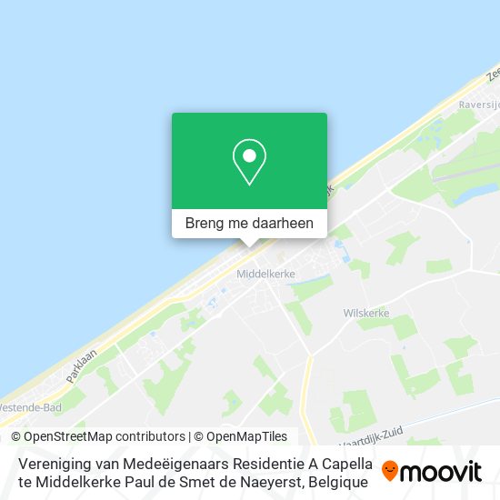 Vereniging van Medeëigenaars Residentie A Capella te Middelkerke Paul de Smet de Naeyerst kaart