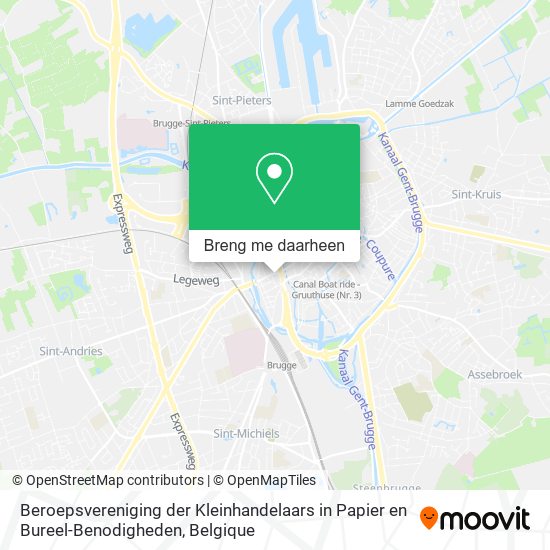 Beroepsvereniging der Kleinhandelaars in Papier en Bureel-Benodigheden kaart