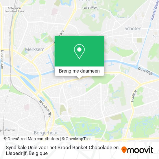 Syndikale Unie voor het Brood Banket Chocolade en IJsbedrijf kaart