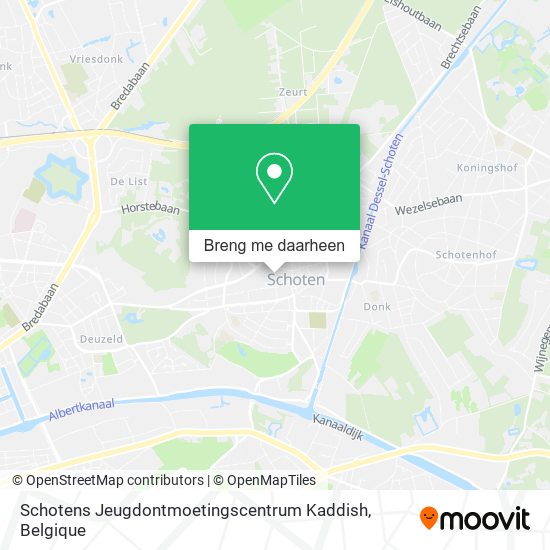 Schotens Jeugdontmoetingscentrum Kaddish kaart