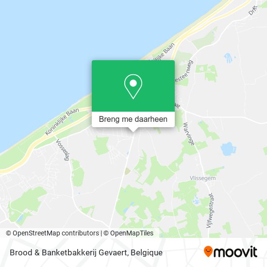Brood & Banketbakkerij Gevaert kaart