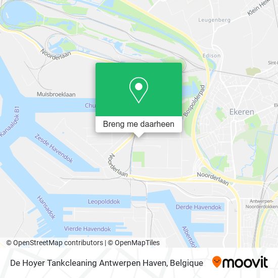 De Hoyer Tankcleaning Antwerpen Haven kaart