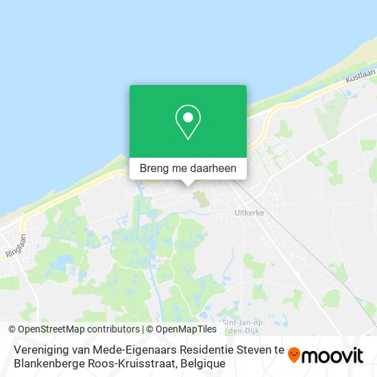 Vereniging van Mede-Eigenaars Residentie Steven te Blankenberge Roos-Kruisstraat kaart