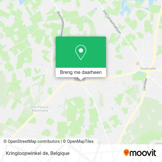 Kringloopwinkel de kaart