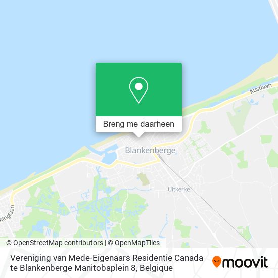 Vereniging van Mede-Eigenaars Residentie Canada te Blankenberge Manitobaplein 8 kaart