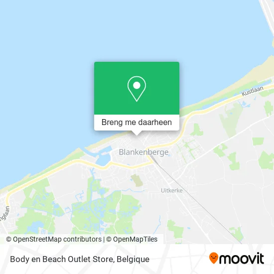 Body en Beach Outlet Store kaart