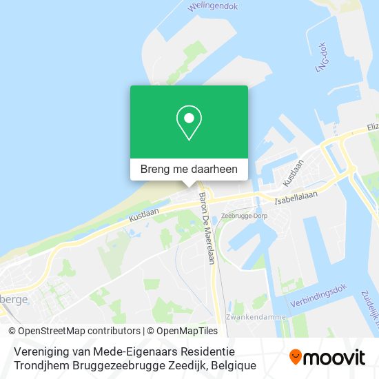 Vereniging van Mede-Eigenaars Residentie Trondjhem Bruggezeebrugge Zeedijk kaart