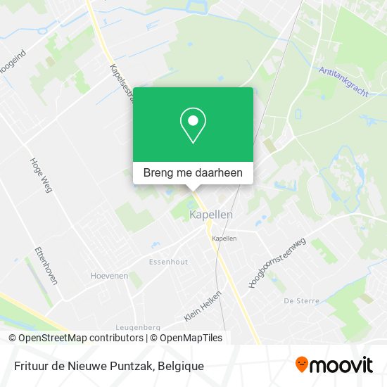 Frituur de Nieuwe Puntzak kaart