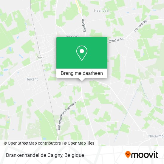 Drankenhandel de Caigny kaart