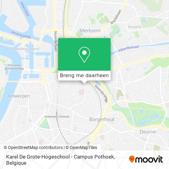 Karel De Grote-Hogeschool - Campus Pothoek kaart