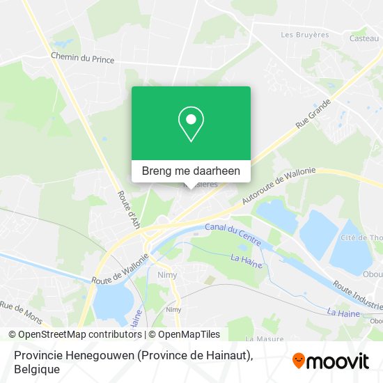 Provincie Henegouwen (Province de Hainaut) kaart