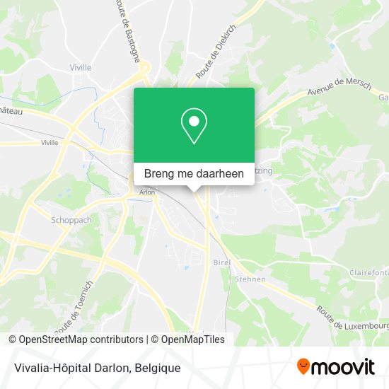 Vivalia-Hôpital Darlon kaart