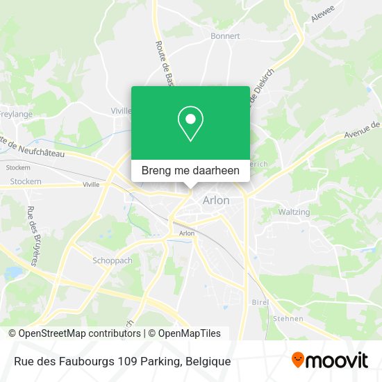 Rue des Faubourgs 109 Parking kaart