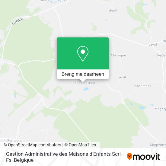 Gestion Administrative des Maisons d'Enfants Scrl Fs kaart