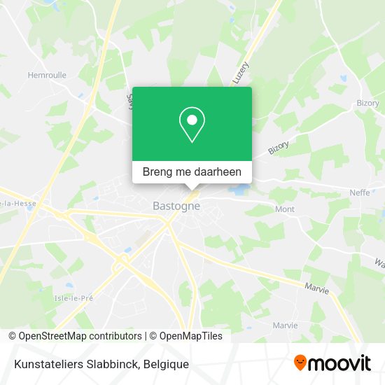 Kunstateliers Slabbinck kaart