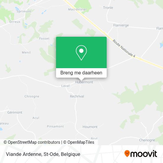 Viande Ardenne, St-Ode kaart