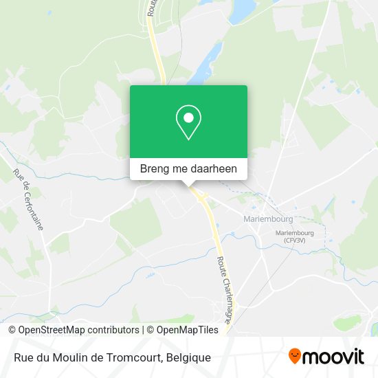 Rue du Moulin de Tromcourt kaart