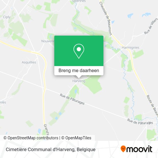 Cimetière Communal d'Harveng kaart