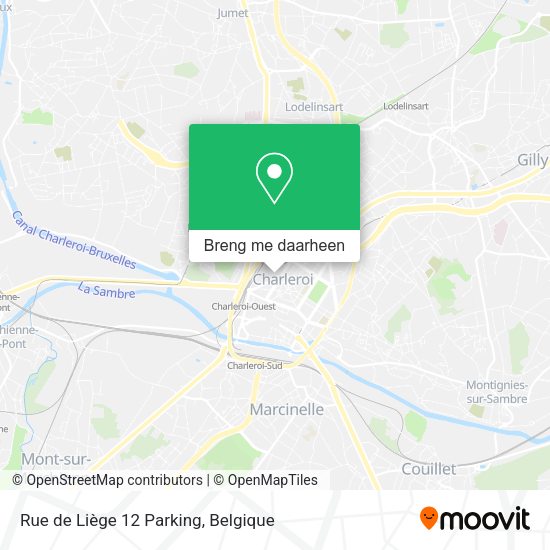 Rue de Liège 12 Parking kaart