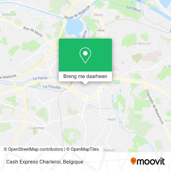 Cash Express Charleroi kaart