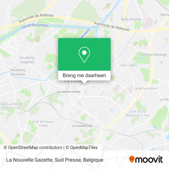 La Nouvelle Gazette, Sud Presse kaart