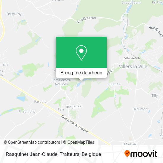 Rasquinet Jean-Claude, Traiteurs kaart