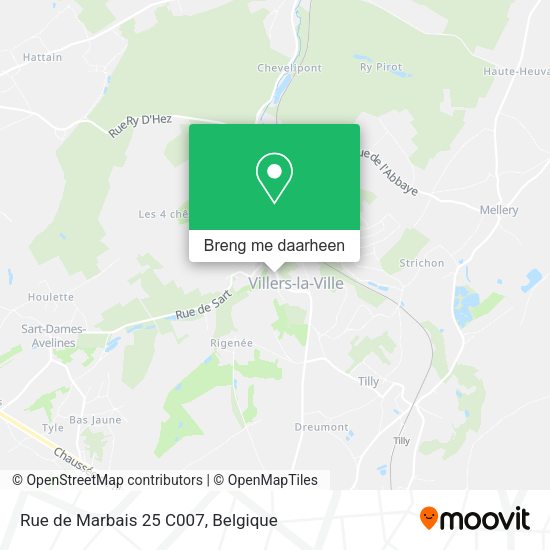 Rue de Marbais 25 C007 kaart