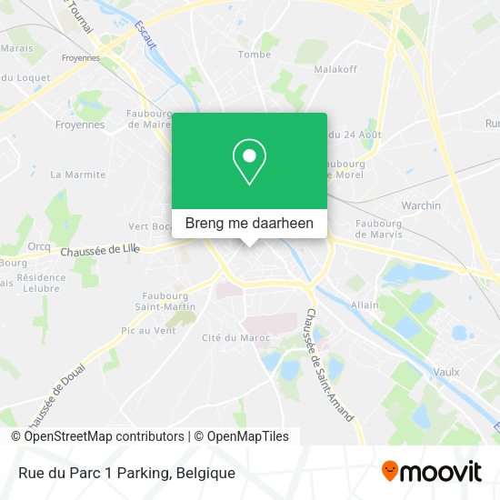 Rue du Parc 1 Parking kaart