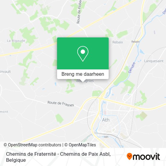 Chemins de Fraternité - Chemins de Paix Asbl kaart