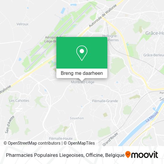 Pharmacies Populaires Liegeoises, Officine kaart