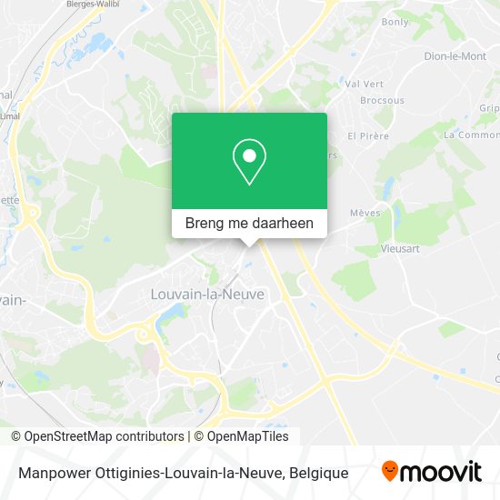 Manpower Ottiginies-Louvain-la-Neuve kaart