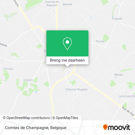 Comtes de Champagne kaart