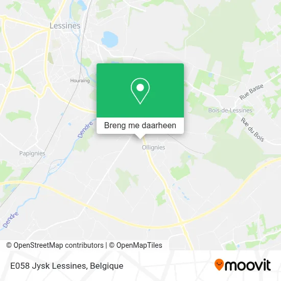 E058 Jysk Lessines kaart