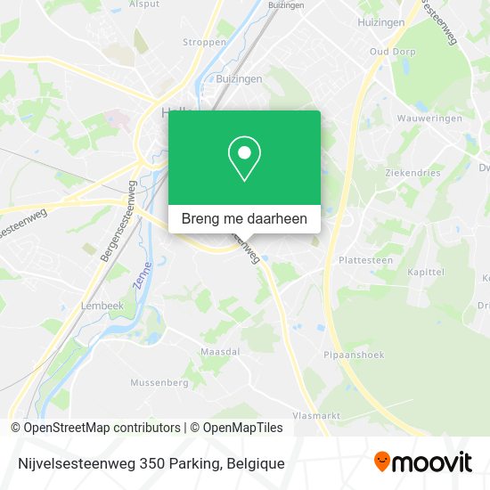 Nijvelsesteenweg 350 Parking kaart