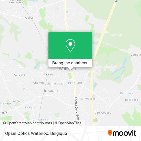 Opsin Optics Waterloo kaart